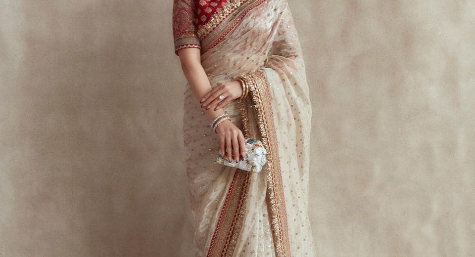 Cutdana Work Gives Party Sarees a Sharper Kind of Sparkle