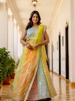 Starfall Luxe Sequin Georgette Lehenga