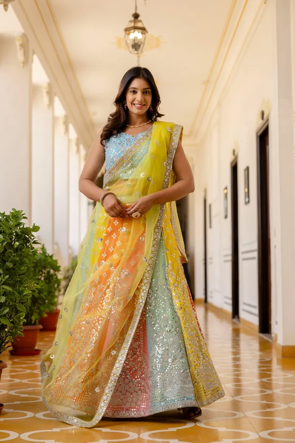 Starfall Luxe Sequin Georgette Lehenga