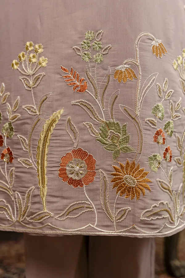 Castilian Pink with Embroidery and Jacquard salwar suits