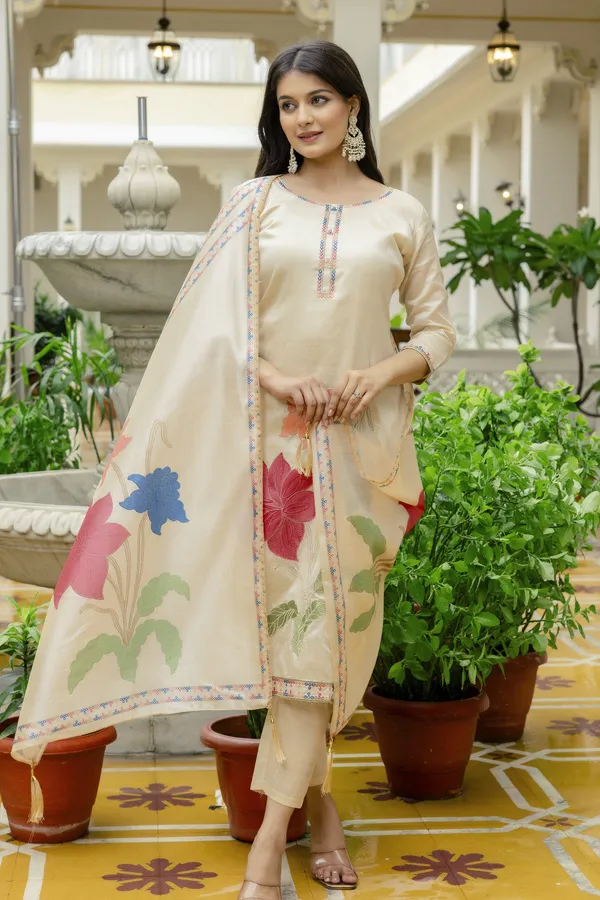 Elegant Camel Shade Salwar Suit Set