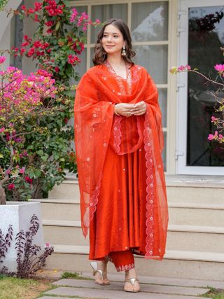 Orange Radiance Salwar Suit