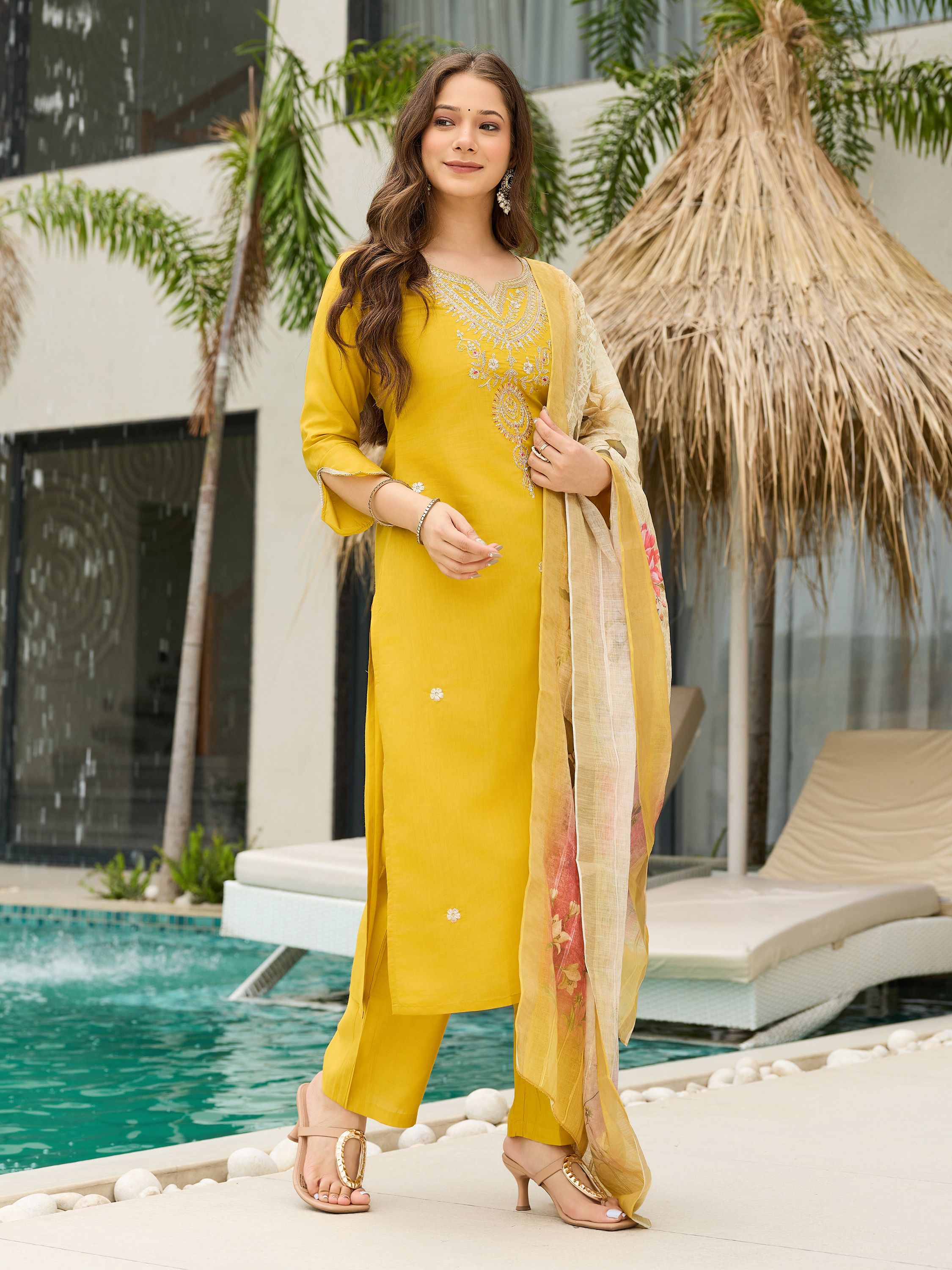 Yellow salwar suit