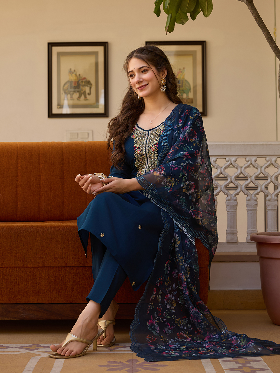 Blue salwar suit