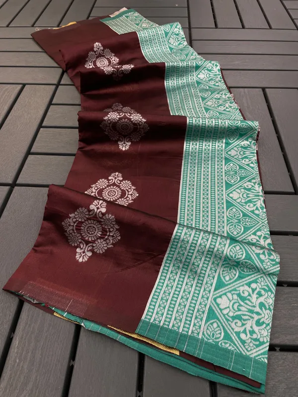 Maroon Banarasi Soft Silk Jacquard Zari Saree