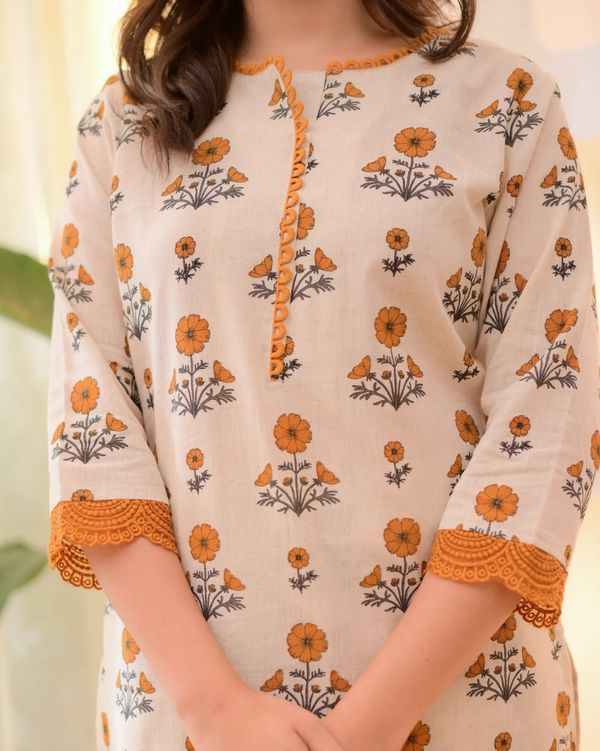 Floral Printed Rayon Straight Kurta Pant Set