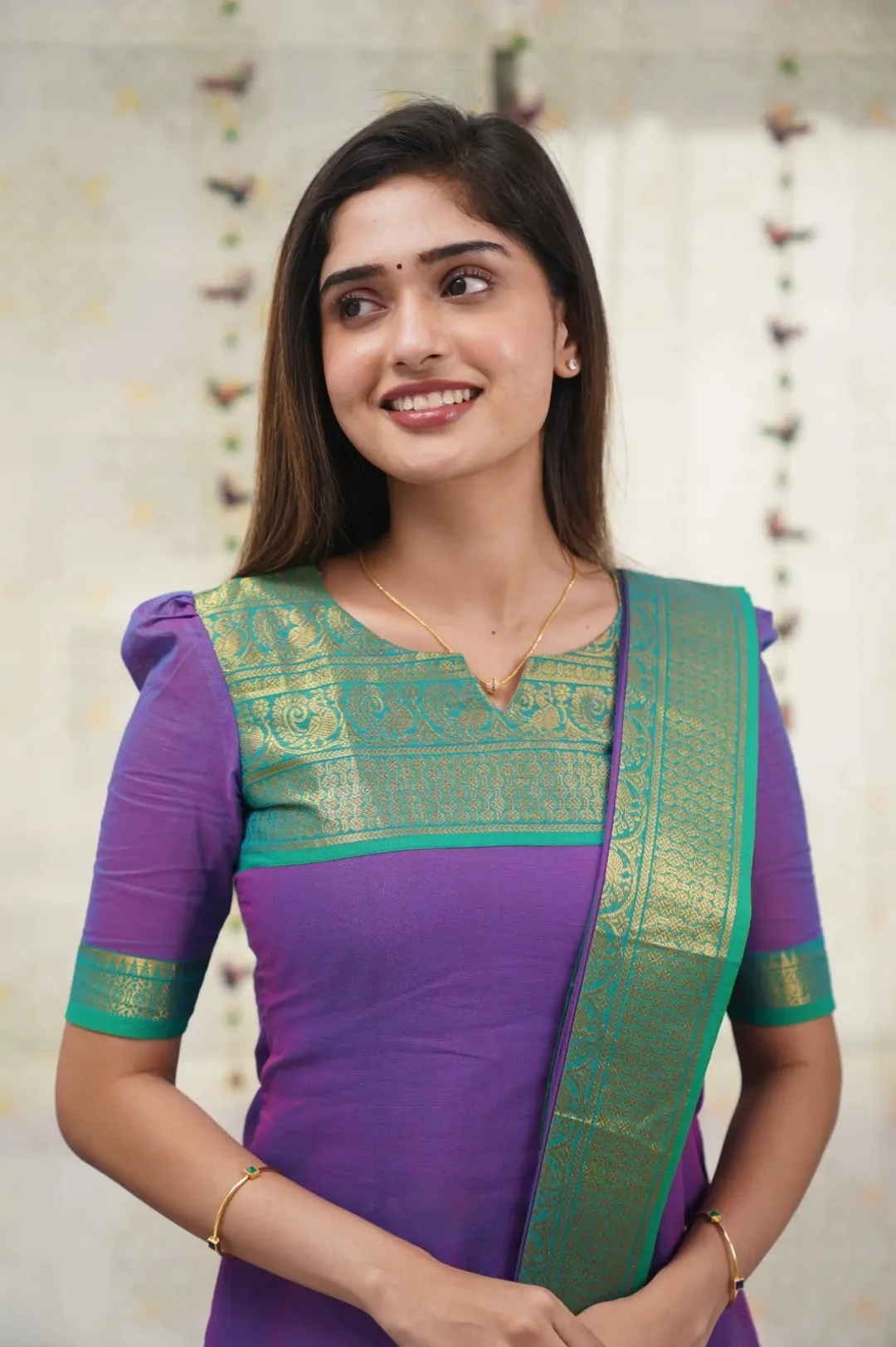 Kanchi Cotton Jacquard Kurti Dupatta Set