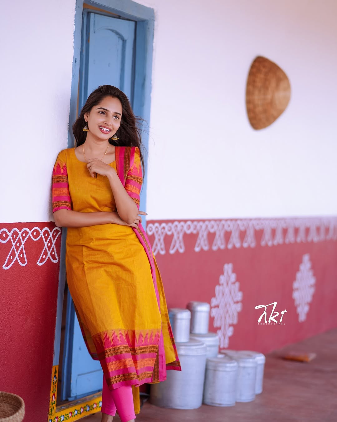 Mustard cotton salwar suit