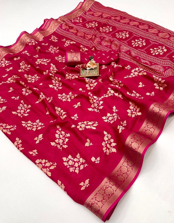 Calcutta Moss Mellow Georgette Printed Saree