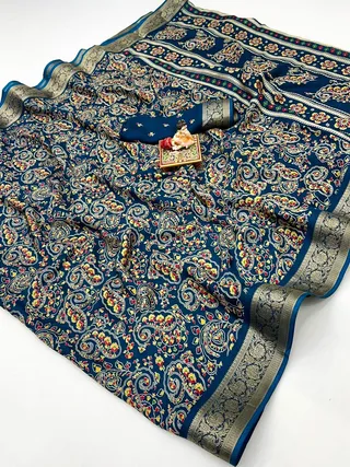 Classic Calcutta Moss Designer Saree