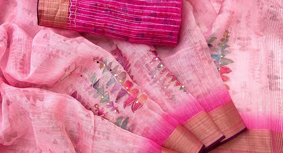 Pitta Work Sarees Have a Softer Metallic Finish Than Sequin Embroidery