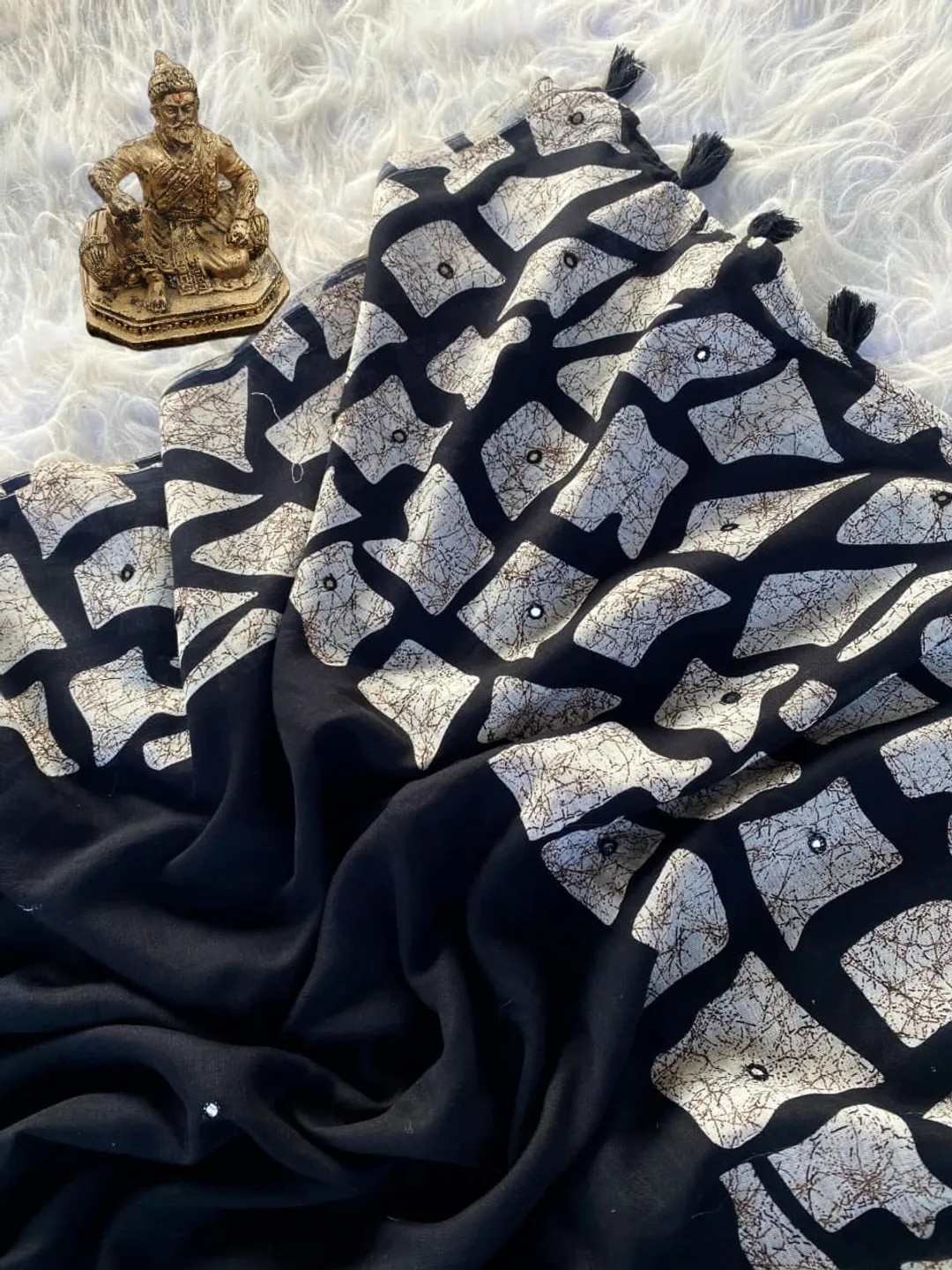 Premium Black Georgette Saree For Party Wear
