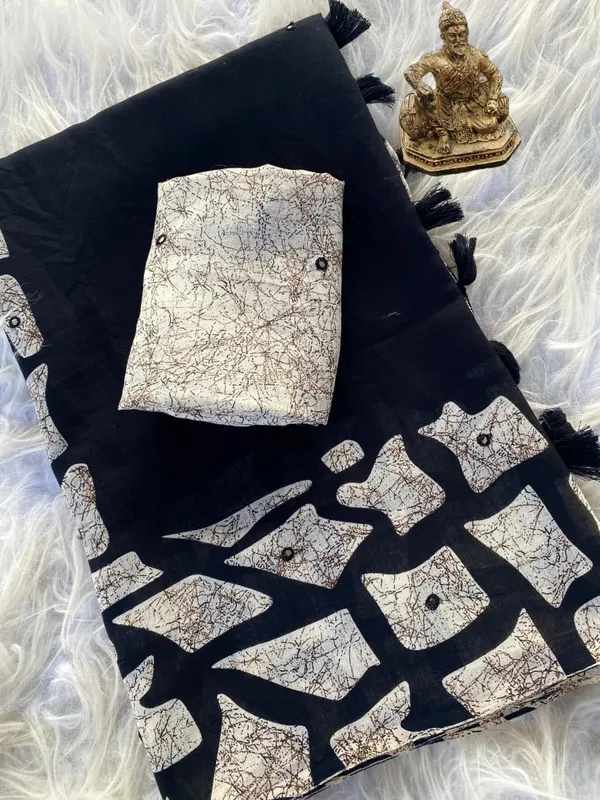 Premium Black Georgette Saree For Party Wear