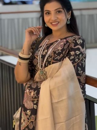Traditional Elephant Art Designer Silk Saree