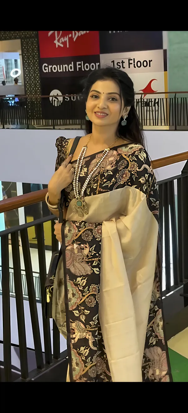 Traditional Elephant Art Designer Silk Saree