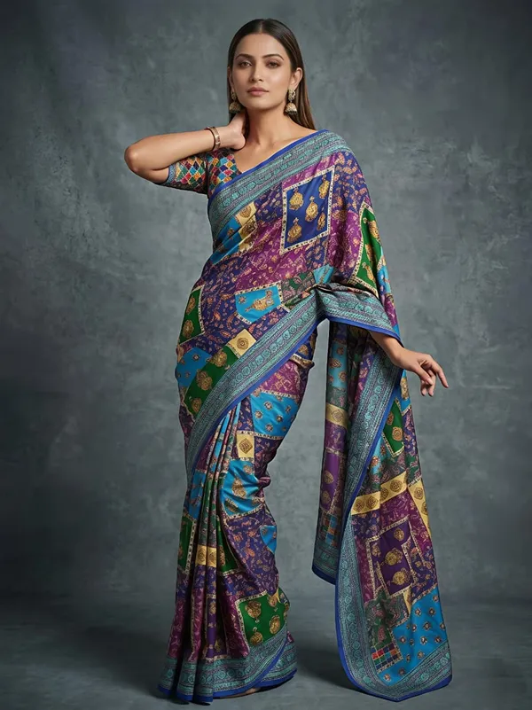 Royal Raj Gharana Mirror Work Designer Saree