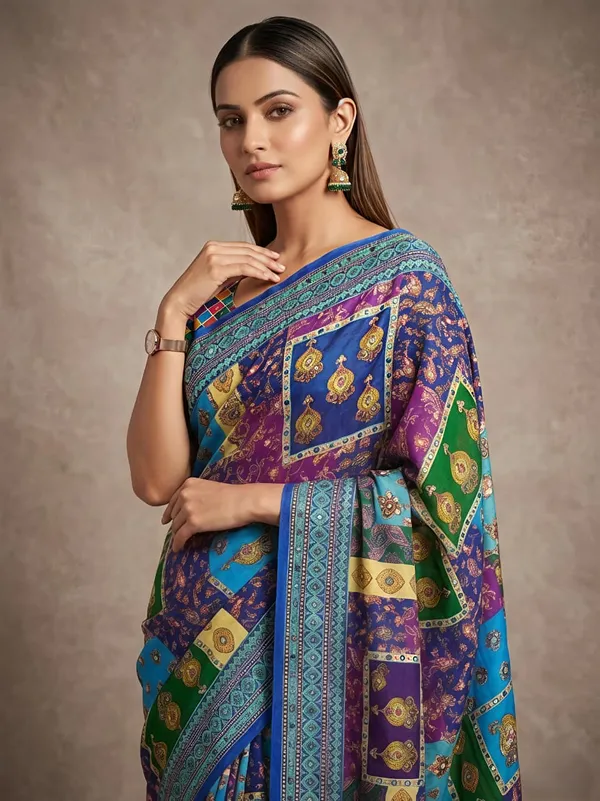 Royal Raj Gharana Mirror Work Designer Saree