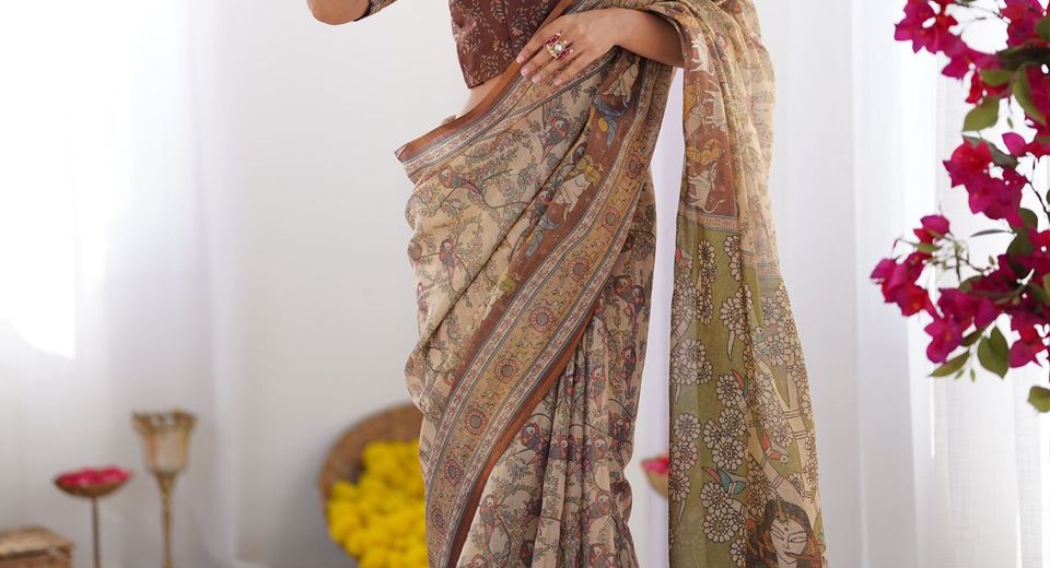 Rabari Inspired Sarees Bring Folk Stitching Into Modern Dressing