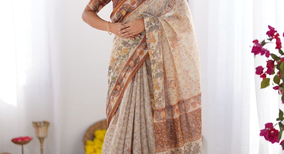 Colour Matching Rules for Plain Blouse With Printed Saree That Always Look Balanced