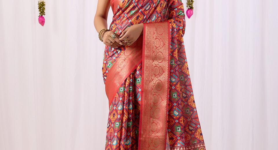 Best Blouse Designs for Pochampally Ikat Sarees That Balance Pattern and Proportion