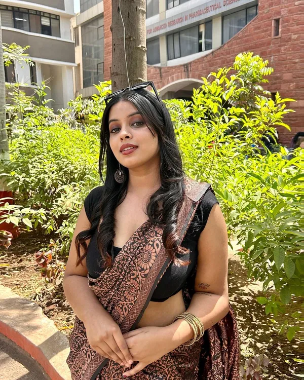 Black Copper Lichi Silk Saree with Rich Jacquard Work