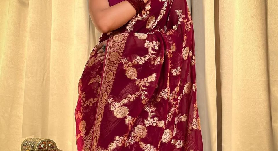 A Simple Saree for a Court Marriage Followed by Lunch That Looks Polished All Day