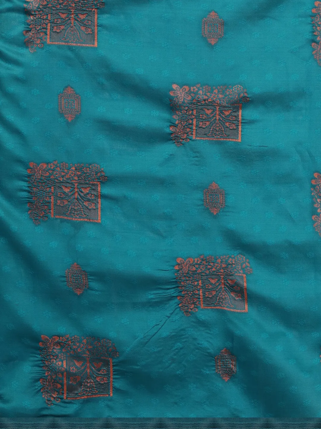 Teal Banarasi Silk Saree with Rich Zari Woven Pallu