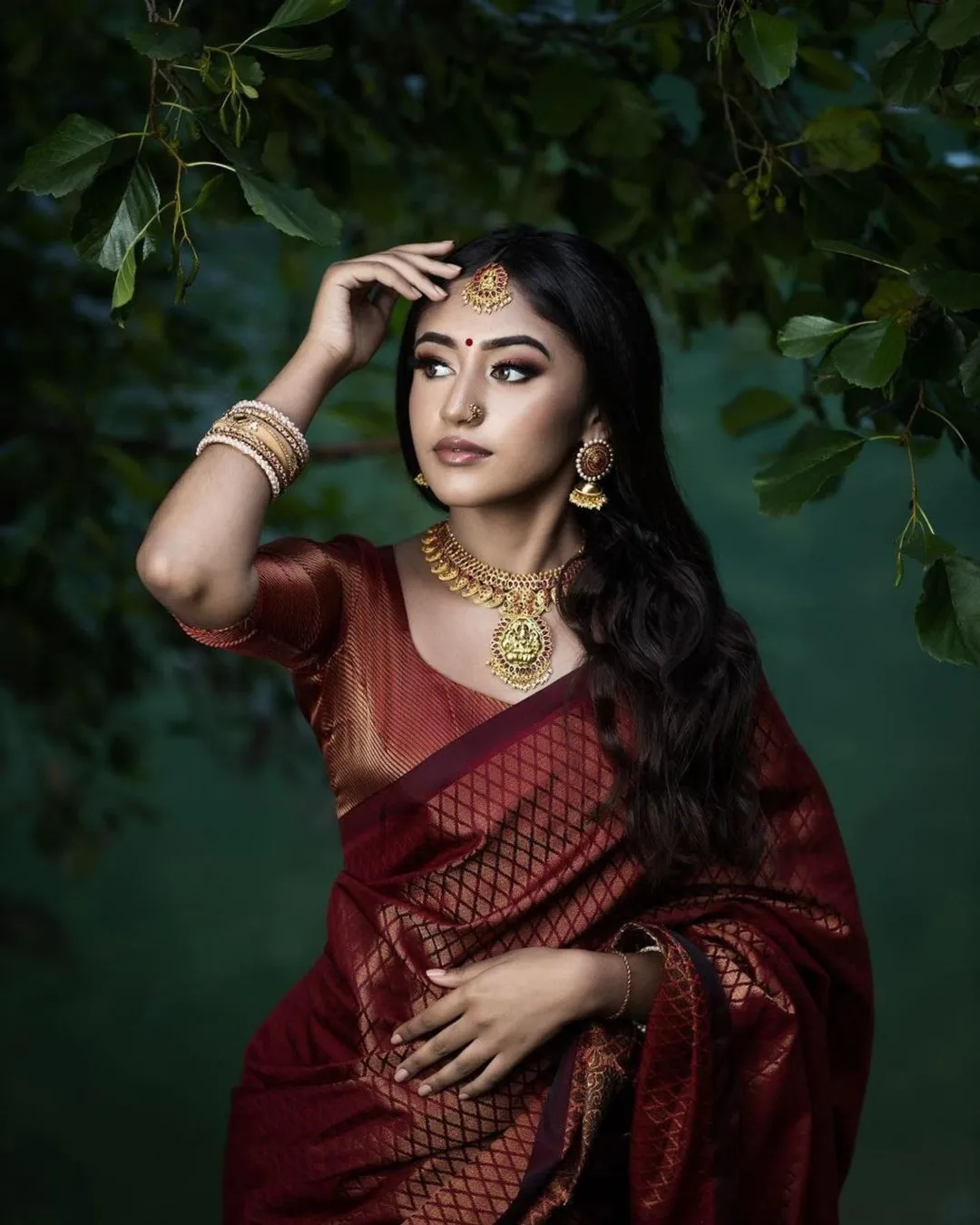 Maroon Banarasi Soft Silk Saree with Zari Design