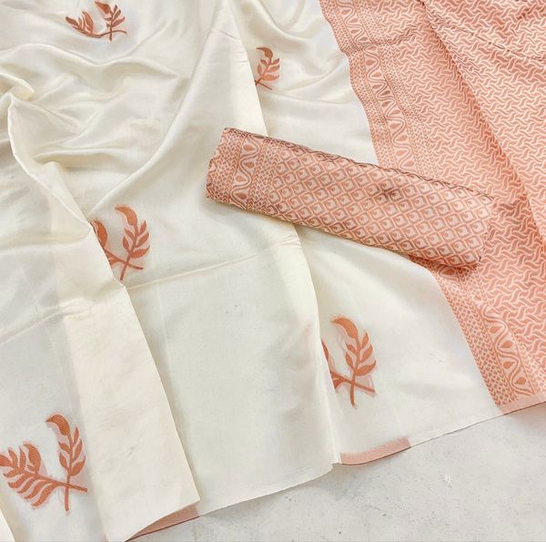 Elegant Cream Silk Saree with Minimal Zari Work