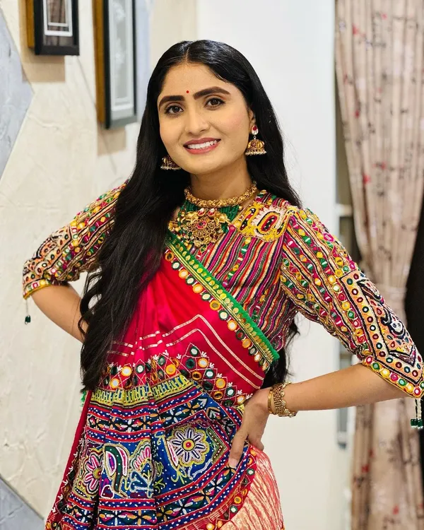 Festive Multicolor Muslin Cotton Lehenga Choli Set
