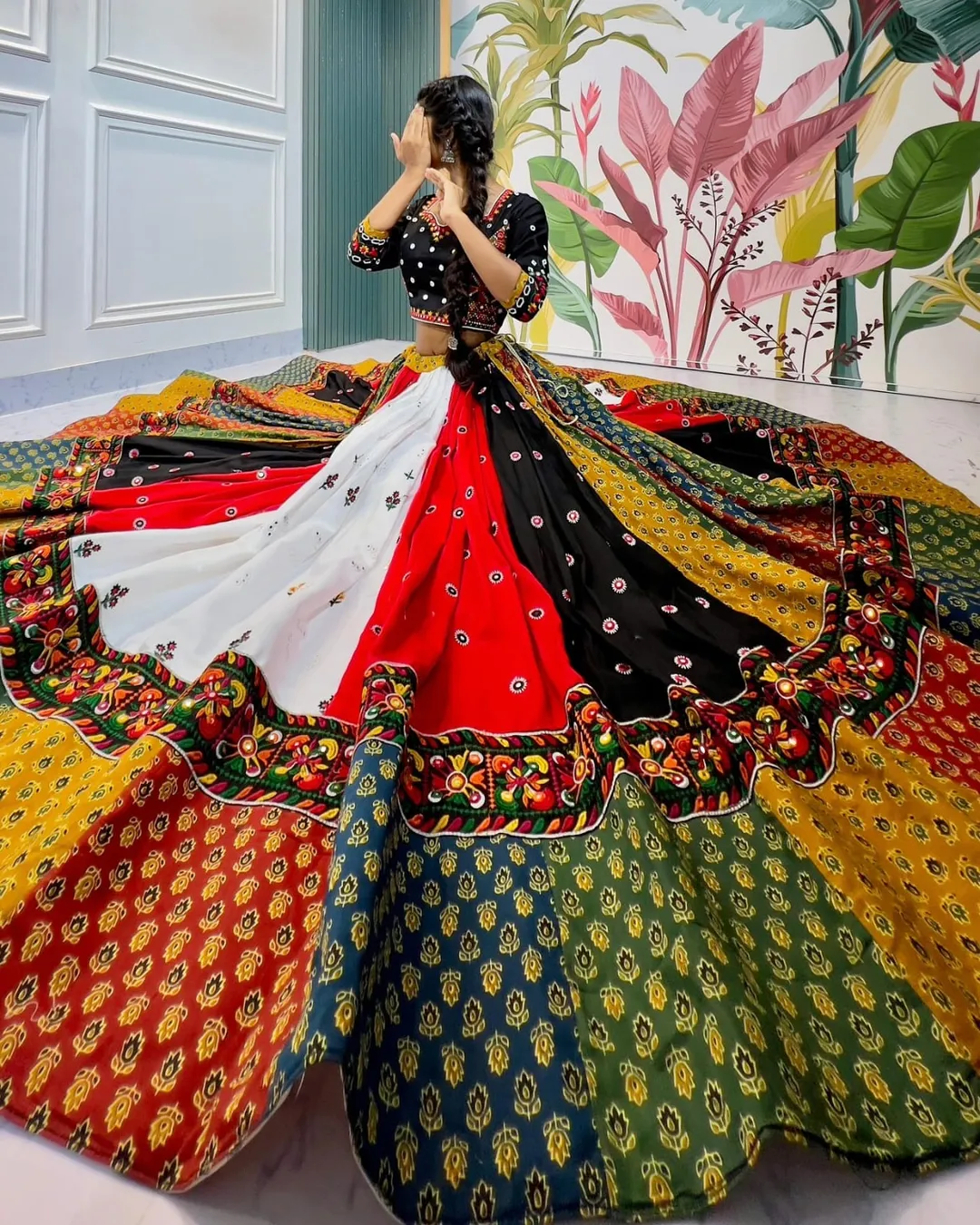 Vibrant Multicolor Navratri Lehenga Choli Set