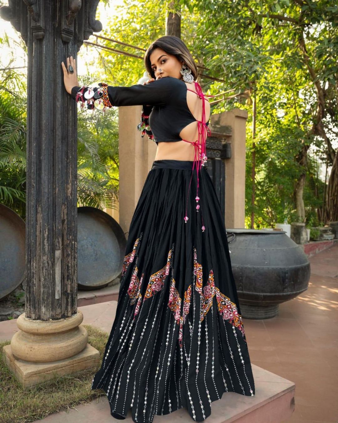 Black Wedding & Festive Wear Designer Lehenga
