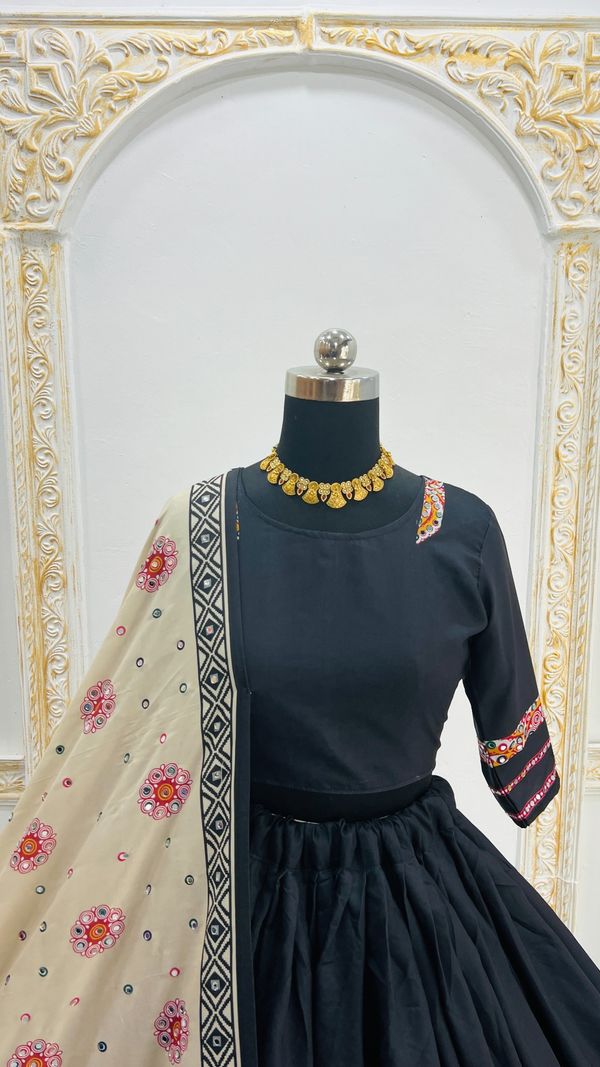Black Wedding & Festive Wear Designer Lehenga
