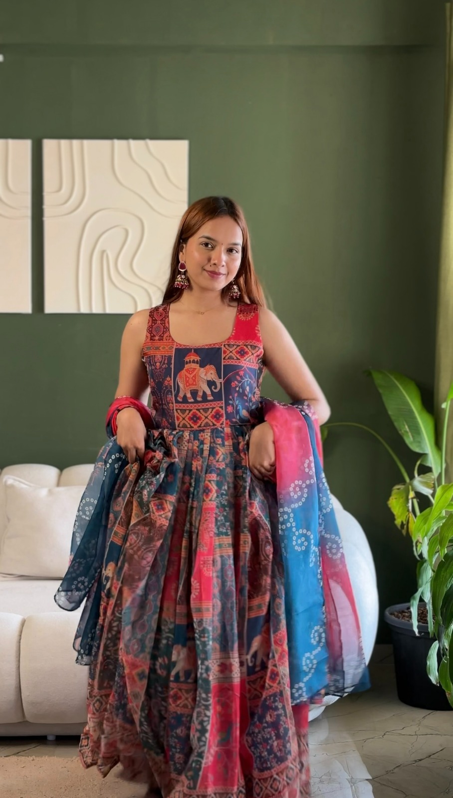 Printed lehenga for wedding