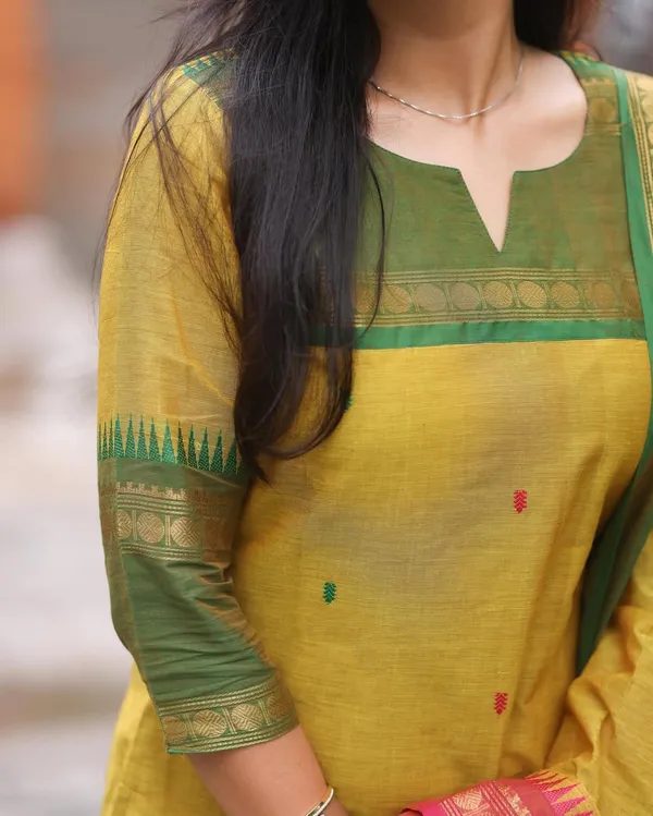Yellow Royal Touch Kurti Set for Women