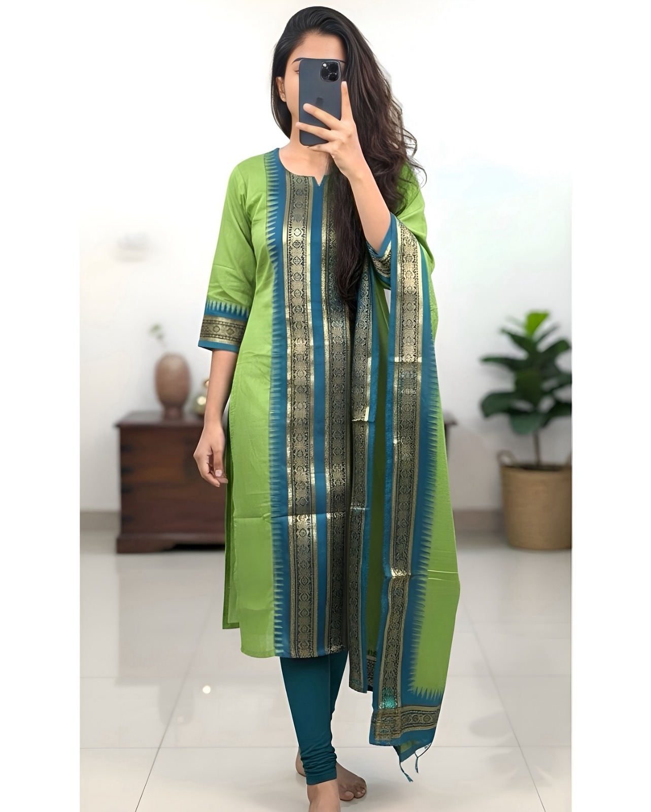 Green salwar suit for festive