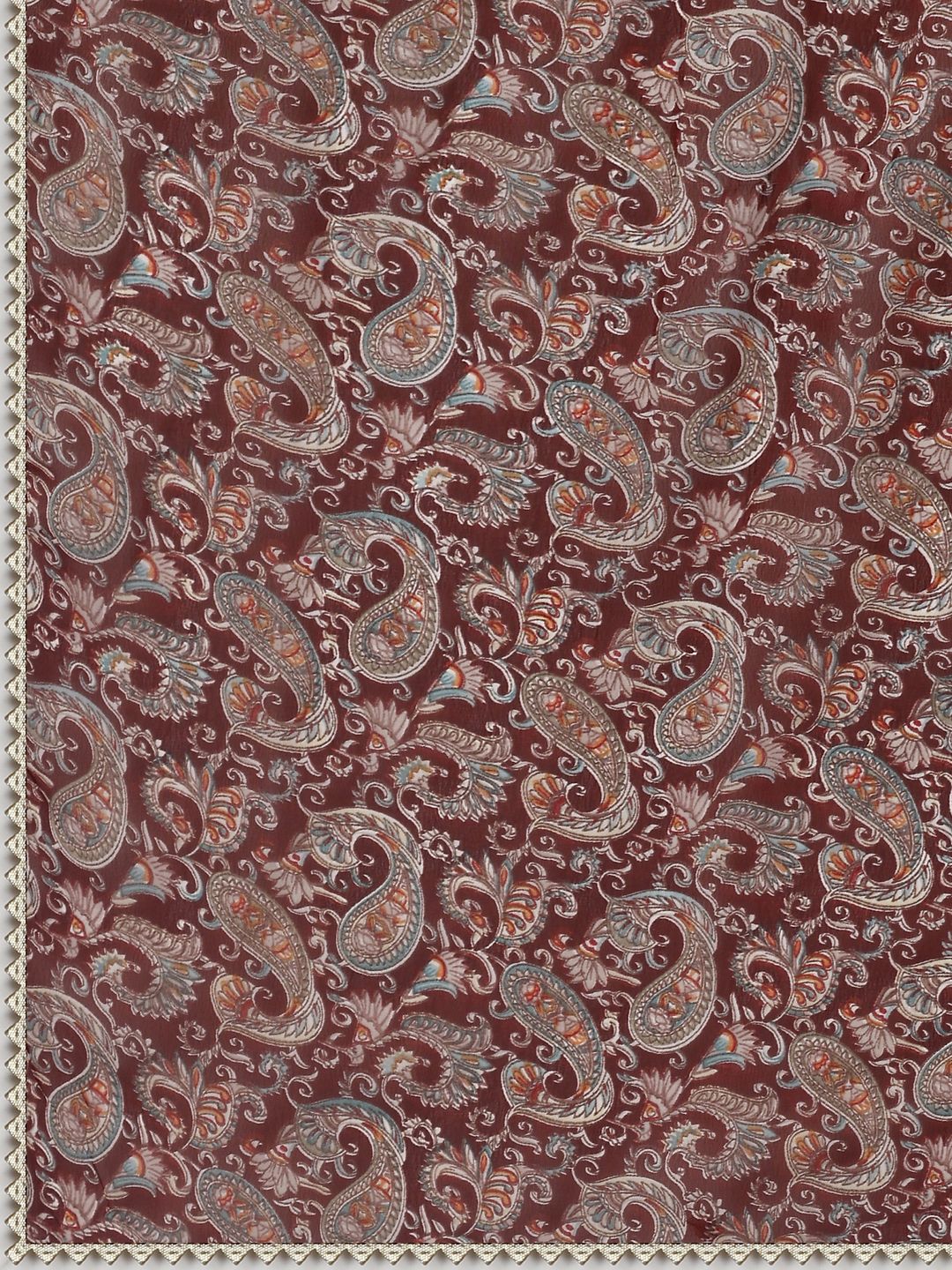 Maroon Printed Georgette Kurta Set with Dupatta Women