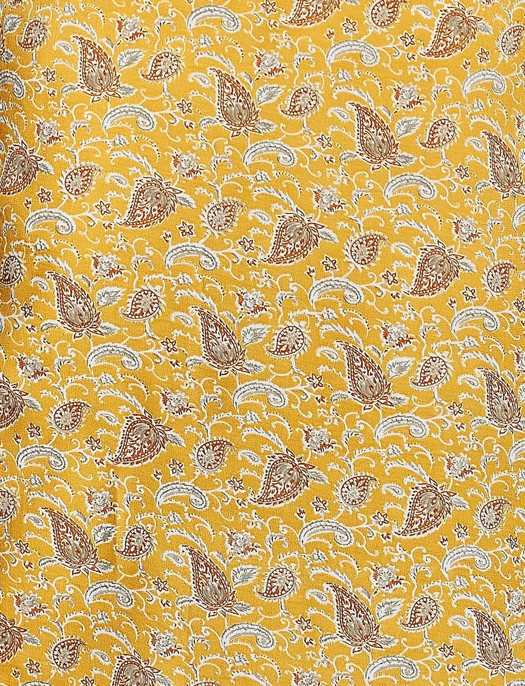 Mustard Yellow Cotton Kurti Pant Set for Women