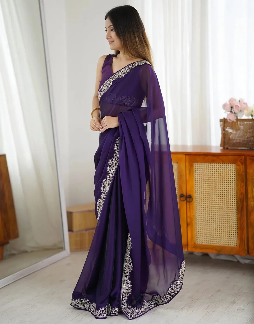 Premium Purple Saree for Festive Celebrations