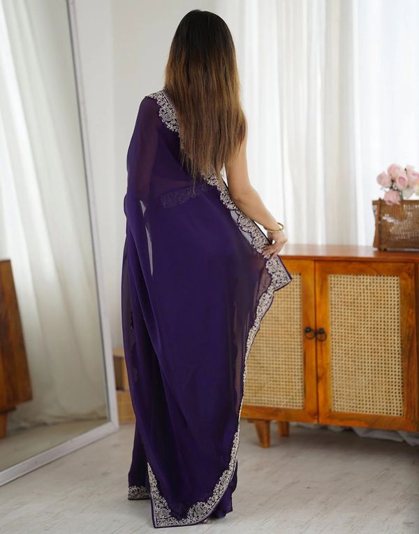 Premium Purple Saree for Festive Celebrations