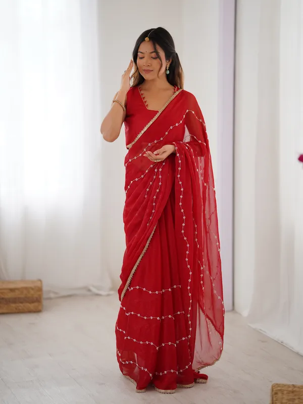 Heavy Sitara Fancy Saree for Wedding & Party Wear