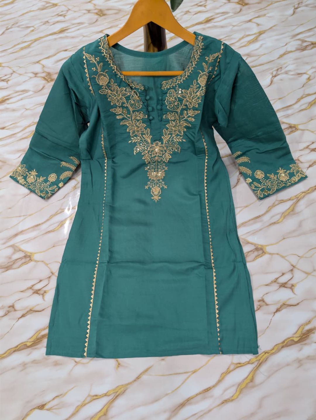 Pastel Blue Chanderi Silk Embroidered Sarara Set for Women