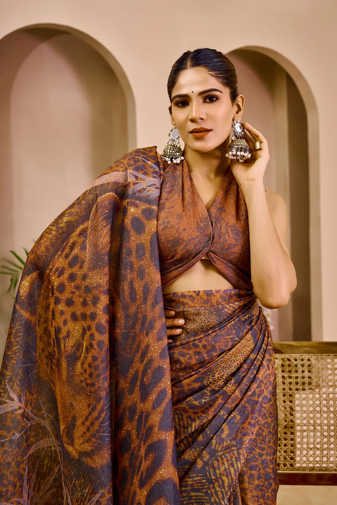 Floral Tissue Handloom Cotton Saree With Zari - Varnavi