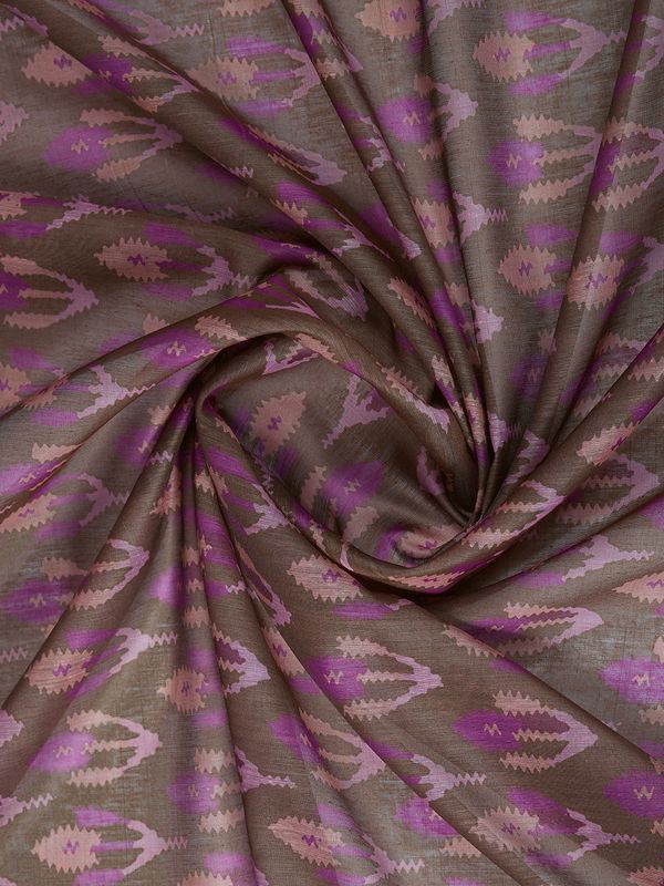 Buy Mauve Chanderi Cotton Woven Motif Saree For Her Styles!