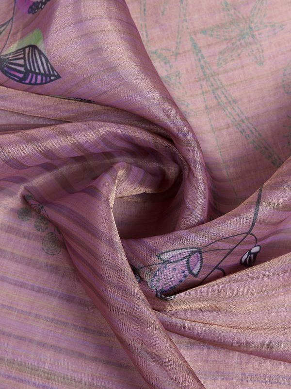 Buy Mauve Erode Cotton Saree with Graceful Purple Border