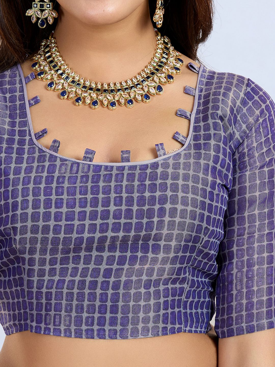 Buy Mauve Erode Cotton Saree with Graceful Purple Border