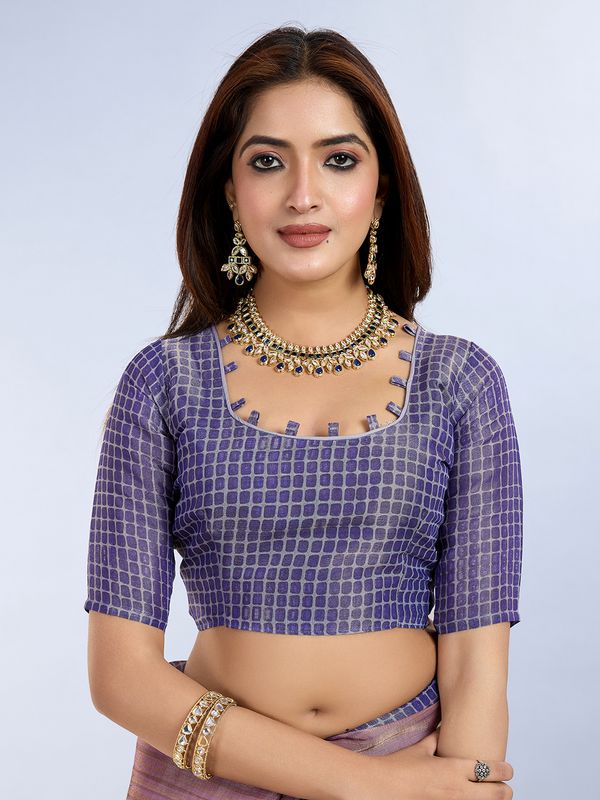 Buy Mauve Erode Cotton Saree with Graceful Purple Border