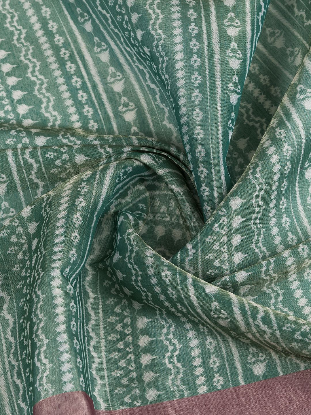 Buy Sage Green Erode Cotton Floral Print Saree Online