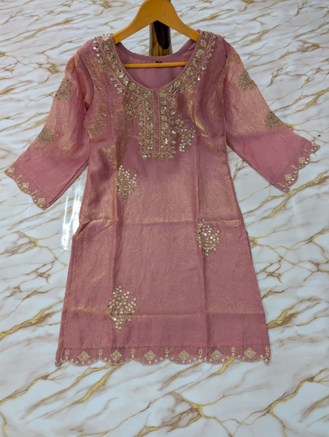 Riddhi Pink Frendy Silk Embroidered Palazzo Suit Set