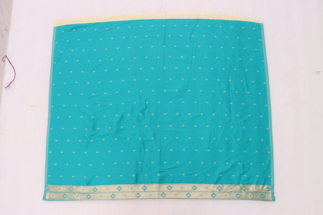 Cream Rama Blue Banarasi Paithani Silk Saree Online